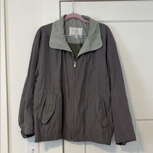 London Fog muted green jacket ladies medium